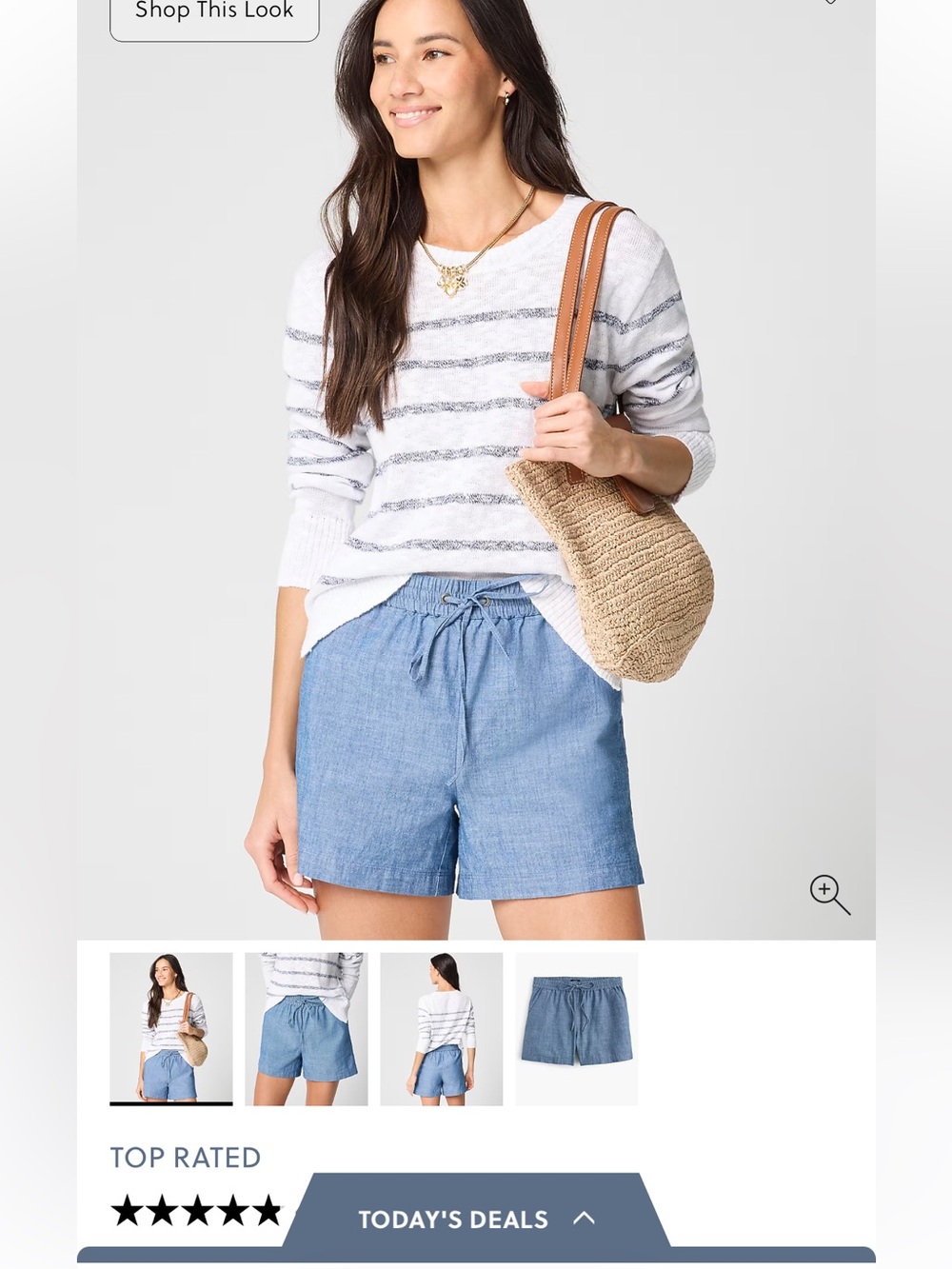 J Crew Factory Chambray Shorts